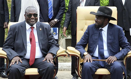 Salva Kiir y Riek Machar Kiir y Machar se reúnen en Jartum